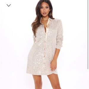 Sequin t shirt dress